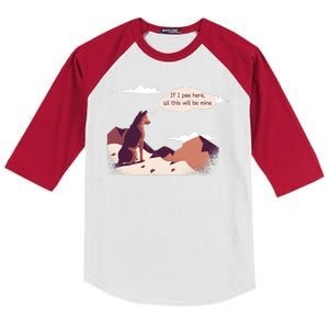 Funny Dog Mountain Kids Colorblock Raglan Jersey