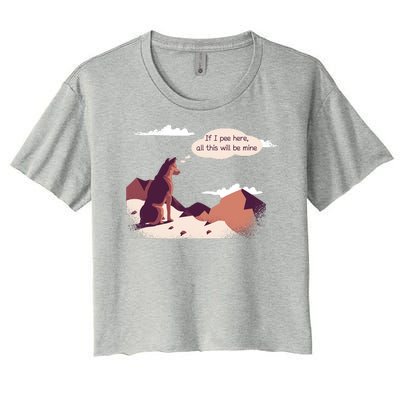 Funny Dog Mountain Women's Crop Top Tee