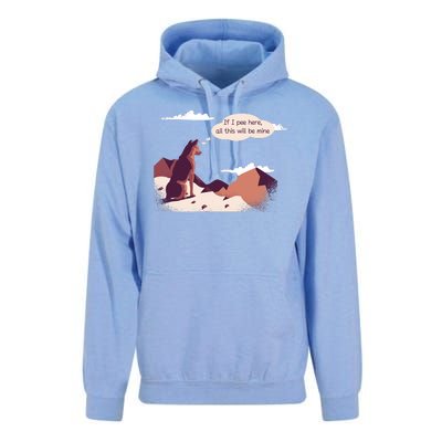 Funny Dog Mountain Unisex Surf Hoodie