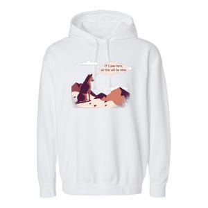 Funny Dog Mountain Garment-Dyed Fleece Hoodie