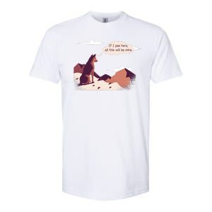 Funny Dog Mountain Softstyle CVC T-Shirt