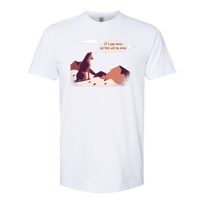 Funny Dog Mountain Softstyle® CVC T-Shirt