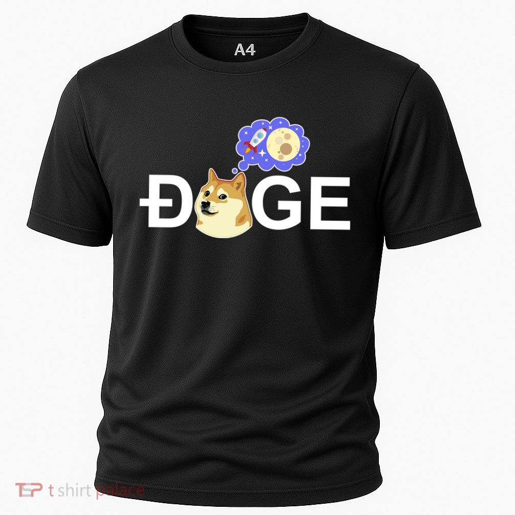 Funny Doge Meme Dogecoin Currency Cooling Performance Crew T-Shirt