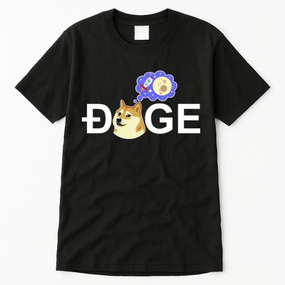 Funny Doge Meme Dogecoin Currency Tall T-Shirt