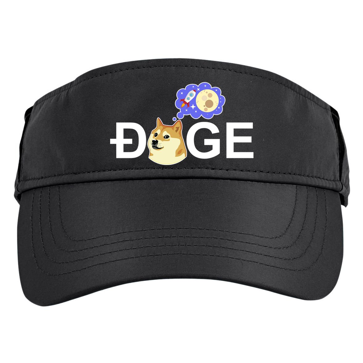 Funny Doge Meme Dogecoin Currency Adult Drive Performance Visor