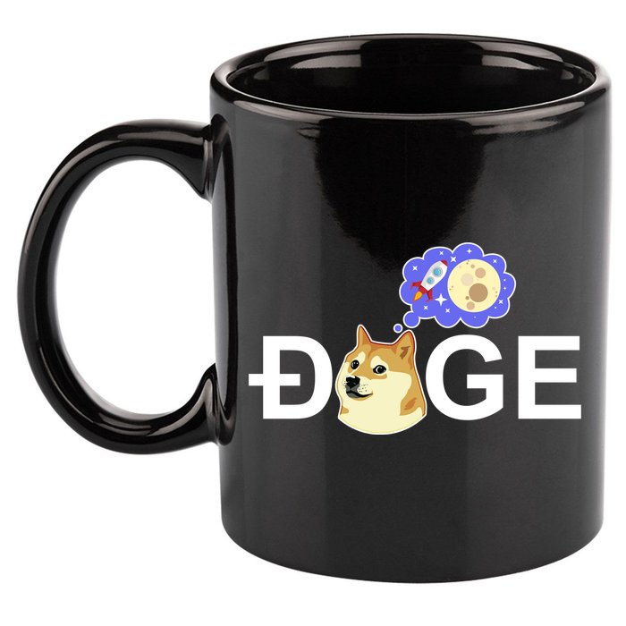 Funny Doge Meme Dogecoin Currency 11oz C Handle Ceramic Mug