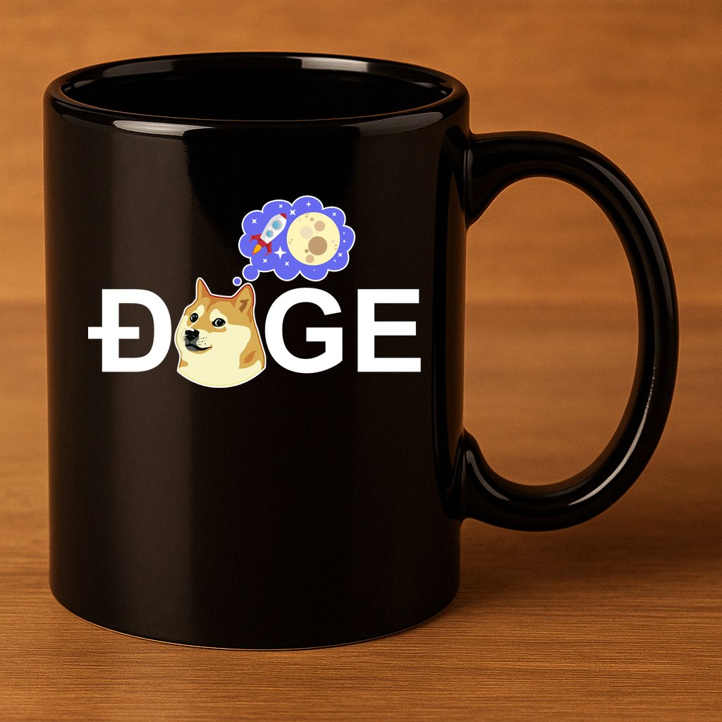 Funny Doge Meme Dogecoin Currency 11oz C Handle Ceramic Mug
