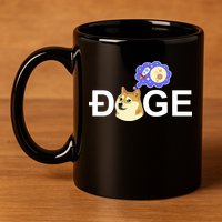 Funny Doge Meme Dogecoin Currency 11oz C Handle Ceramic Mug