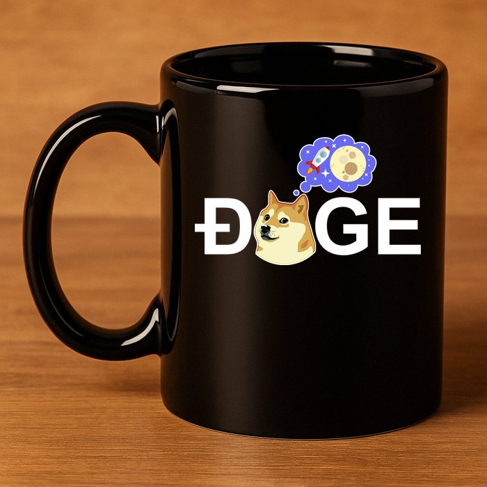 Funny Doge Meme Dogecoin Currency 11oz C Handle Ceramic Mug