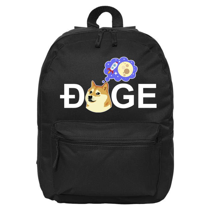 Funny Doge Meme Dogecoin Currency 16 in Basic Backpack