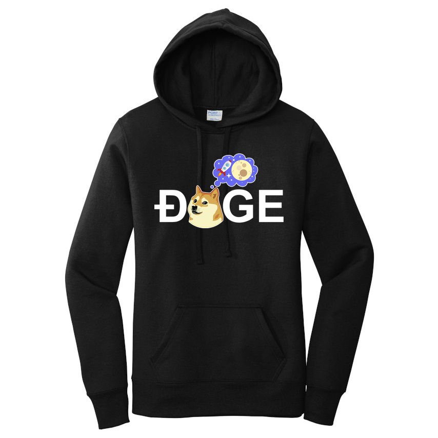 Funny Doge Meme Dogecoin Currency Women's Pullover Hoodie