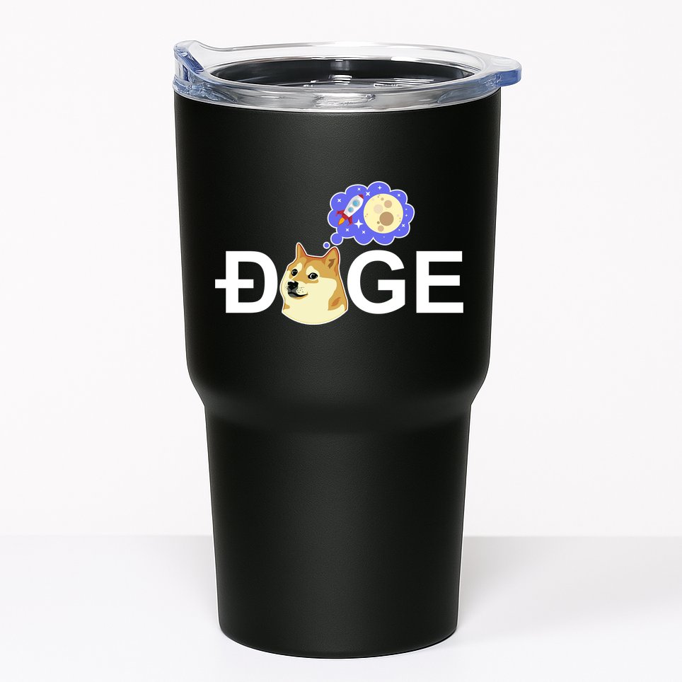 Funny Doge Meme Dogecoin Currency Tumbler