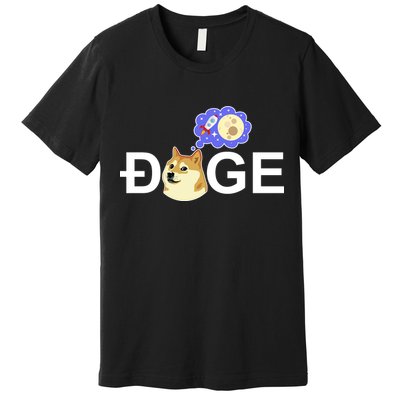 Funny Doge Meme Dogecoin Currency Premium T-Shirt
