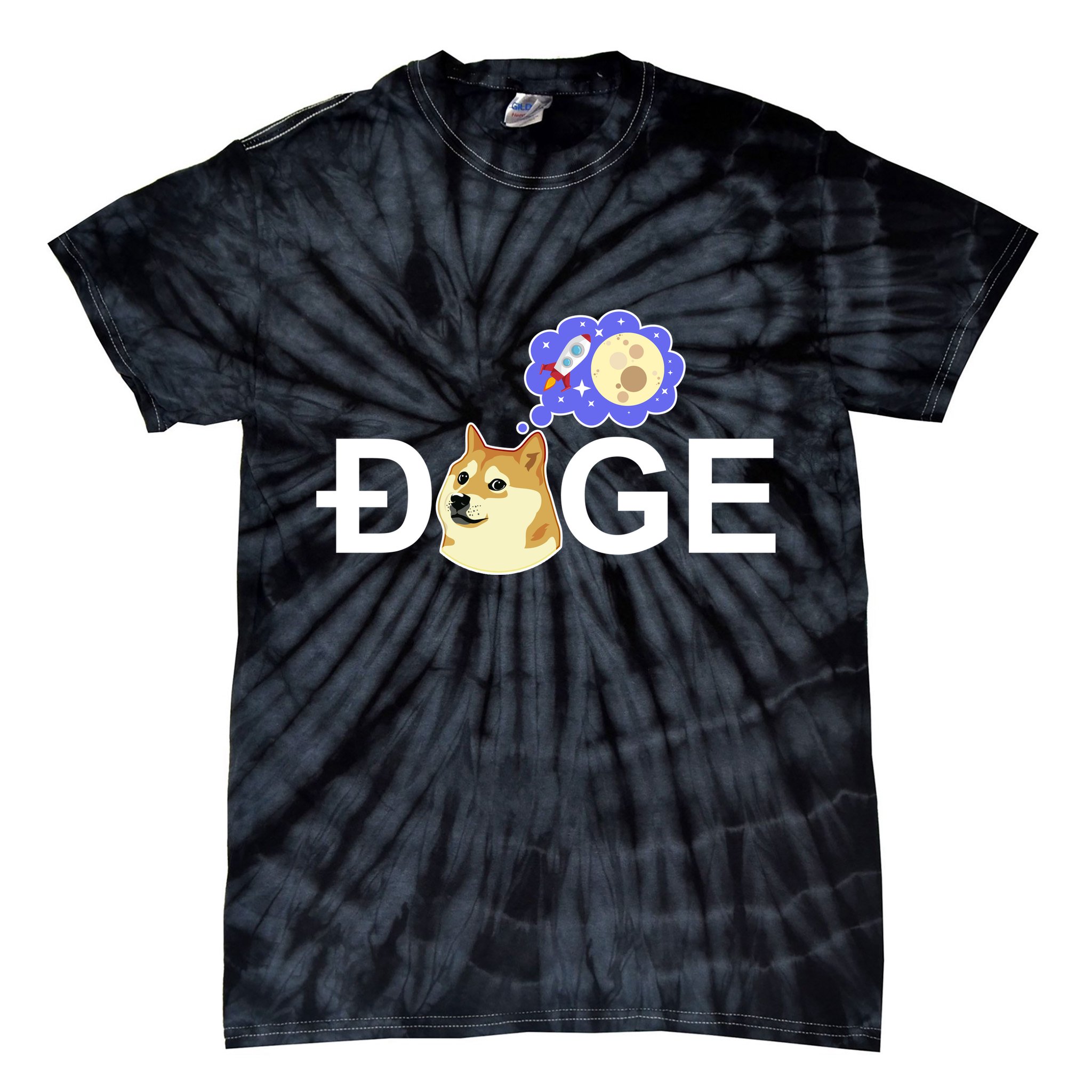 Funny Doge Meme Dogecoin Currency Tie-Dye T-Shirt
