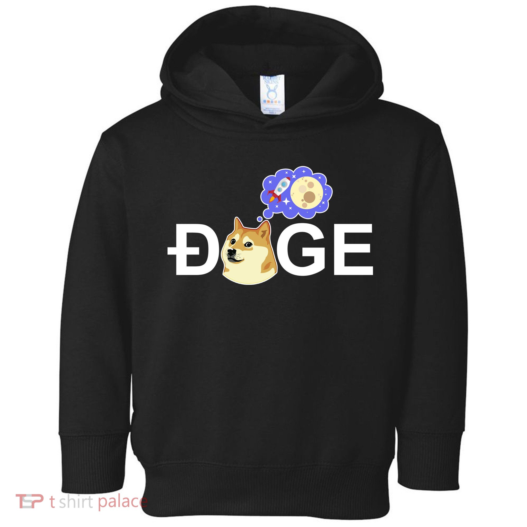 Funny Doge Meme Dogecoin Currency Toddler Hoodie