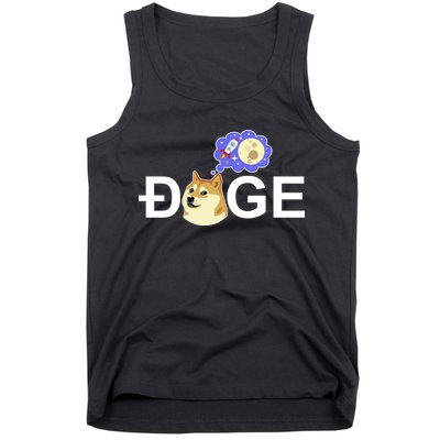 Funny Doge Meme Dogecoin Currency Tank Top