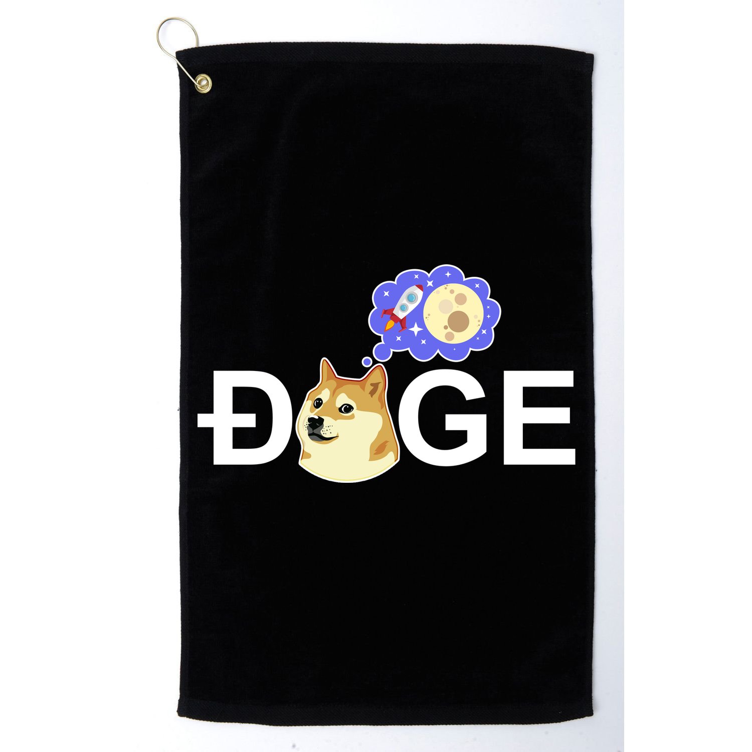 Funny Doge Meme Dogecoin Currency Golf Towel