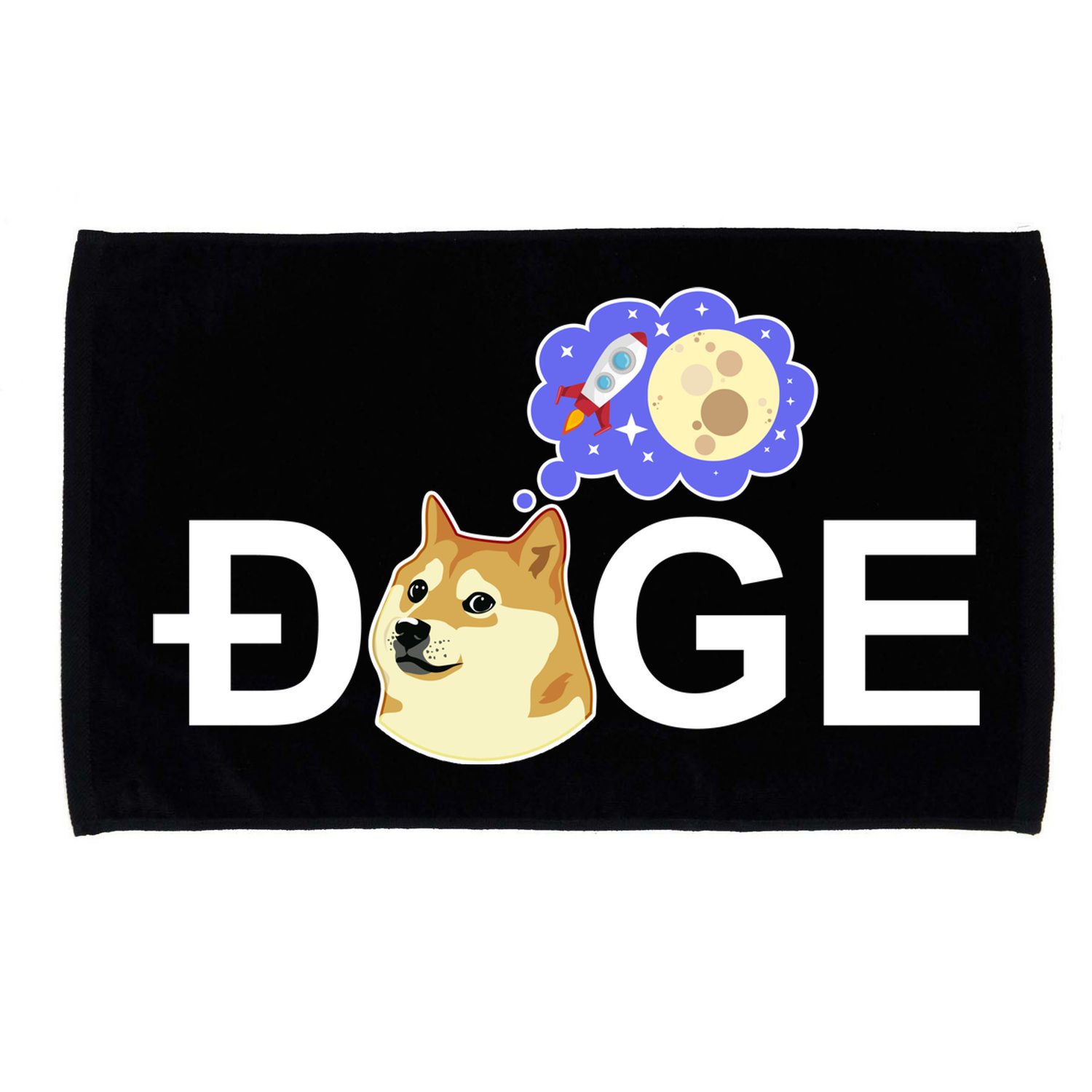 Funny Doge Meme Dogecoin Currency Microfiber Hand Towel