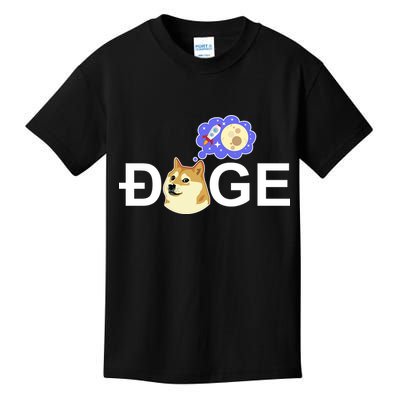 Funny Doge Meme Dogecoin Currency Kids T-Shirt