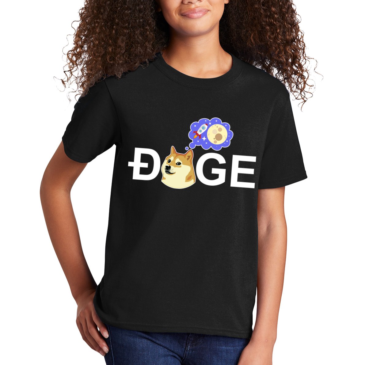 Funny Doge Meme Dogecoin Currency Kids T-Shirt