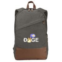 Funny Doge Meme Dogecoin Currency Cotton Canvas Backpack