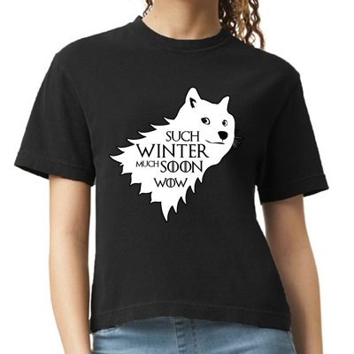 Funny Doge Such Winter Much Soon Comfort Colors Boxy T-Shirt