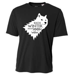 Funny Doge Such Winter Much Soon Cooling Performance Crew T-Shirt