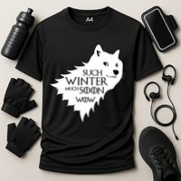 Funny Doge Such Winter Much Soon Performance Shirt