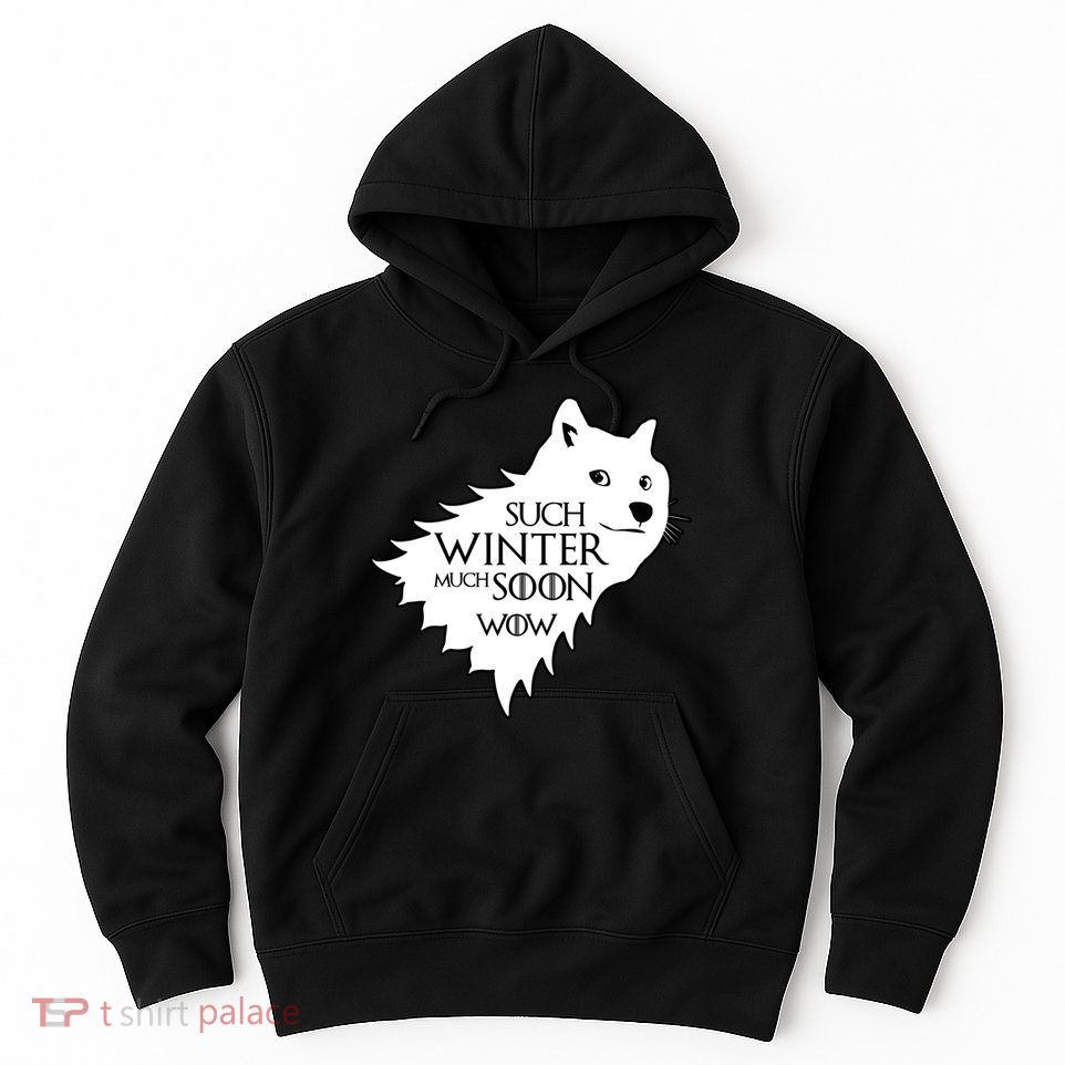 Funny Doge Such Winter Much Soon Hoodie
