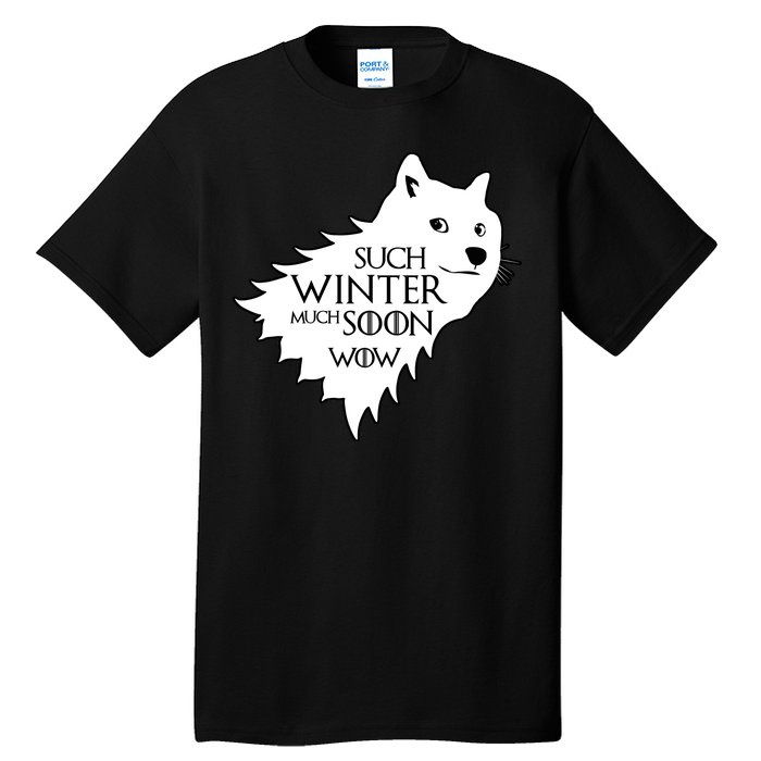 Funny Doge Such Winter Much Soon Tall T-Shirt