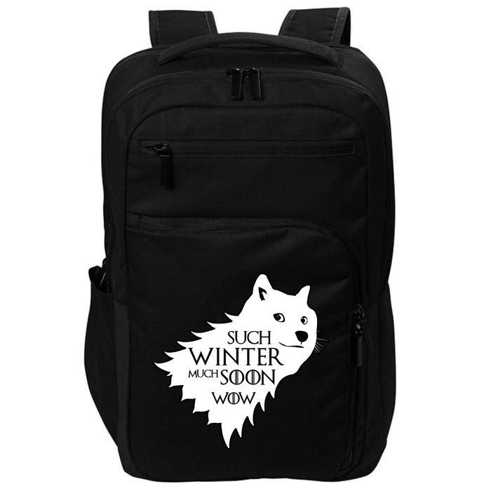 Funny Doge Such Winter Much Soon Impact Tech Backpack