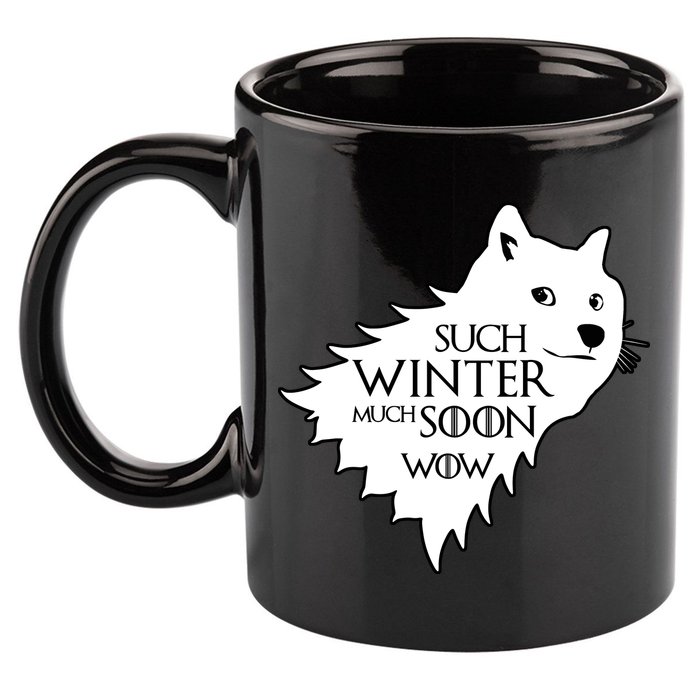 Funny Doge Such Winter Much Soon 11oz C Handle Ceramic Mug
