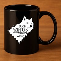 Funny Doge Such Winter Much Soon 11oz C Handle Ceramic Mug