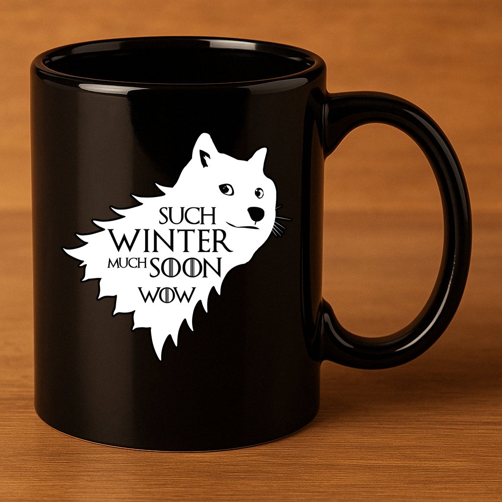 Funny Doge Such Winter Much Soon 11oz C Handle Ceramic Mug