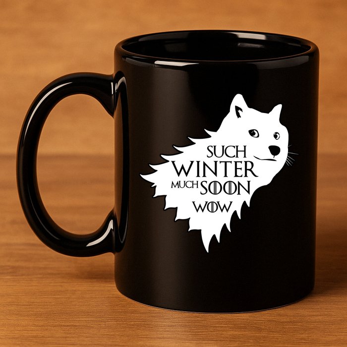Funny Doge Such Winter Much Soon 11oz C Handle Ceramic Mug