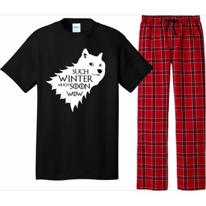 Funny Doge Such Winter Much Soon Pajama Set