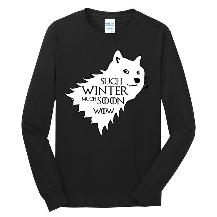 Funny Doge Such Winter Much Soon Tall Long Sleeve T-Shirt