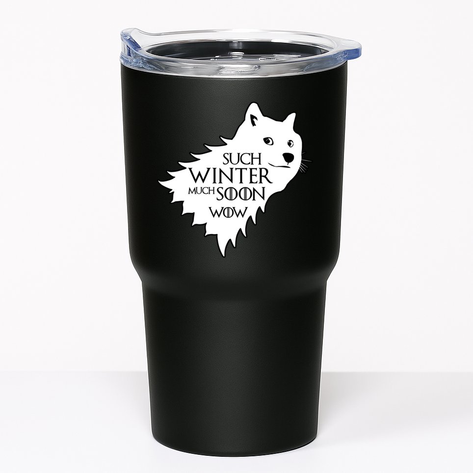 Funny Doge Such Winter Much Soon Tumbler
