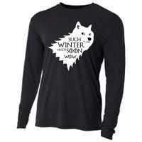 Funny Doge Such Winter Much Soon Cooling Performance Long Sleeve Crew