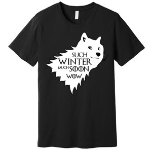 Funny Doge Such Winter Much Soon Premium T-Shirt