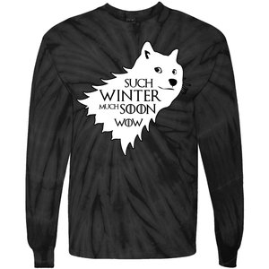 Funny Doge Such Winter Much Soon Tie-Dye Long Sleeve Shirt