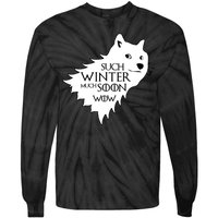 Funny Doge Such Winter Much Soon Tie-Dye Long Sleeve Shirt