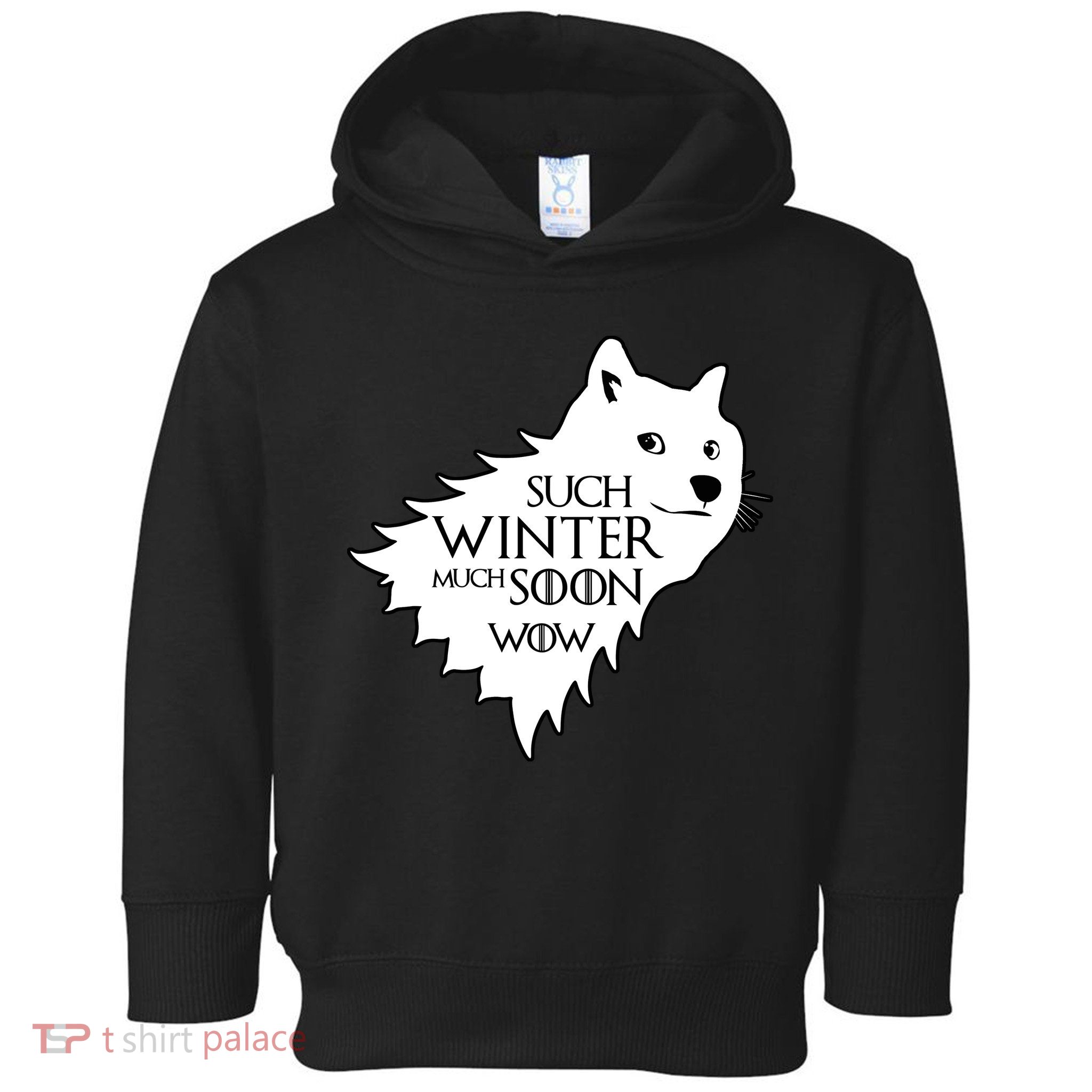 Funny Doge Such Winter Much Soon Toddler Hoodie