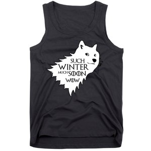 Funny Doge Such Winter Much Soon Tank Top