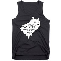 Funny Doge Such Winter Much Soon Tank Top