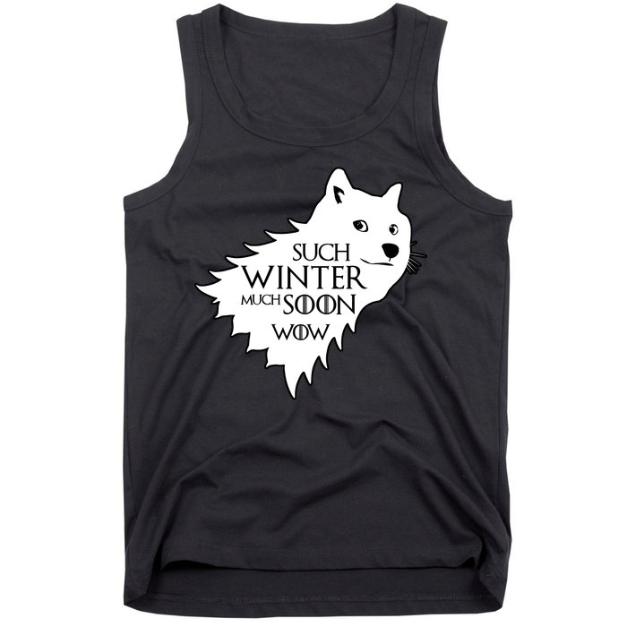 Funny Doge Such Winter Much Soon Tank Top