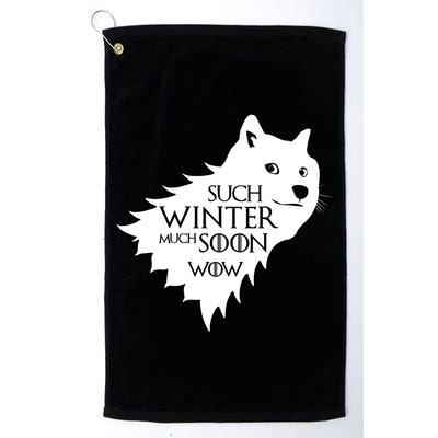 Funny Doge Such Winter Much Soon Golf Towel