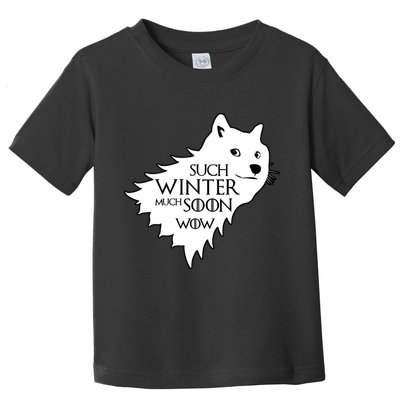Funny Doge Such Winter Much Soon Toddler T-Shirt