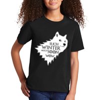 Funny Doge Such Winter Much Soon Kids T-Shirt