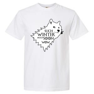 Funny Doge Such Winter Much Soon Garment-Dyed Heavyweight T-Shirt